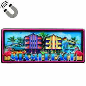 Miami Beach Florida Dual Layer MDF Magnet 2" x 4.5" - Picture 1 of 1