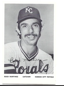 B&W VIEW,BUCK MARTINEZ,CATCHER,KANSAS CITY ROYALS (3X5") - Picture 1 of 1