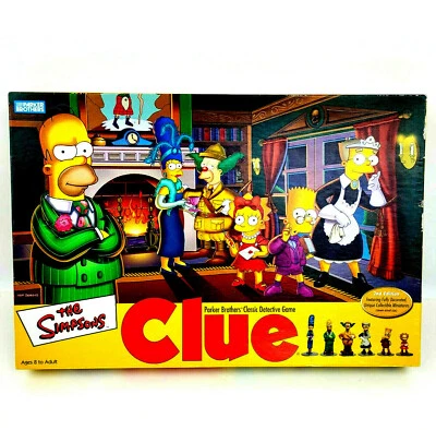 CLUE The Simpsons Edition  Classic Detective Game 2002 - 2nd Edition ~ Complete - Image 1 of 4