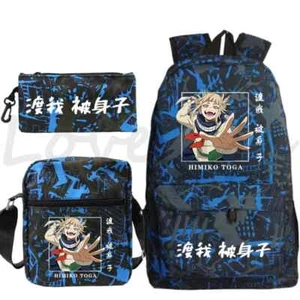 Mochila escolar My Hero Academia Himiko Toga 3 piezas mochilas mochila nueva - Imagen 1 de 32