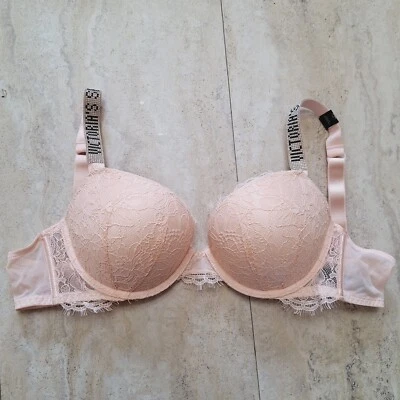 Victoria's Secret CONJUNTO SUJETADOR MUY SEXY encaje push up brillo bikini rubor estrás Foto 1 de 4