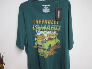 "CAMISETA PARA HOMBRE CHEVY CAMARO Z28" (1977) MANGA CORTA (XL) NUEVA CON ETIQUETAS VERDE SUAVE! - Imagen 1 de 3