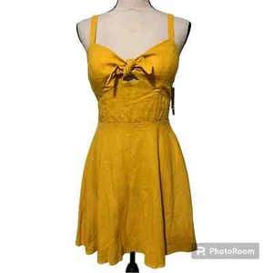 Speechless medium juniors sleeveless tie front fit & flare dress zips up back - Picture 1 of 14