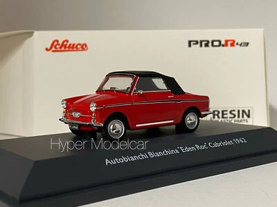 SCHUCO 1/43 AUTOBIANCHI BIANCHINA CABRIOLET CLOSED EDEN ROC  RED ART.450927300 - Immagine 1 di 3