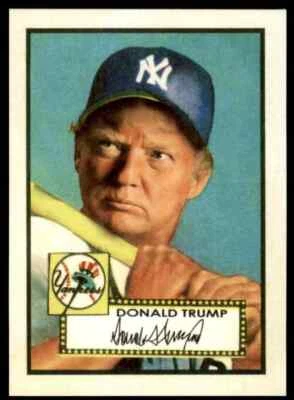 🔥 2020 USA PRESIDENT DONALD TRUMP YANKEES ROOKIE CARD 1952 Style 2020 Campaign - Image 1 of 2