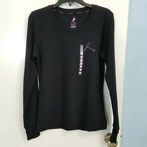 Lecare Women's Thermal Long Sleeve Top Size Small Breast Cancer Awareness - Picture 1 of 6