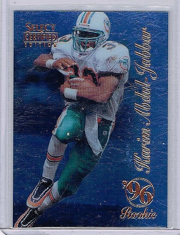 1996 Select Certified Edition Blue Karim Abdul-Jabbar #90 Rookie RC NM/MT 2595* - Image 1 of 1