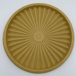 Tupperware Replacement Lid #808-15 Round Yellow Gold 6.5in Lid - Picture 1 of 3