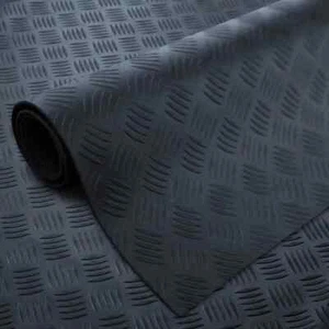 Alfombra antideslizante de goma aprox. 139 x 90 cm Premium TPE bajo olor chapa estriada óptica - Imagen 1 de 3