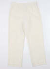 Punt Roma Womens White Polyester Dress Pants Trousers Size 42 L28 In Regular