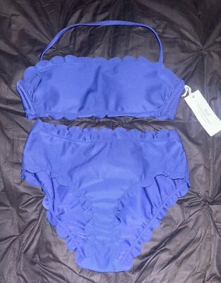 NUEVO CON ETIQUETAS BIKINI FESTONEADO VINEYARD VINES BAHÍA PROFUNDA AZUL MARINO PLAYA PISCINA NADAR BRONCEADO SOL XS Foto 1 de 4