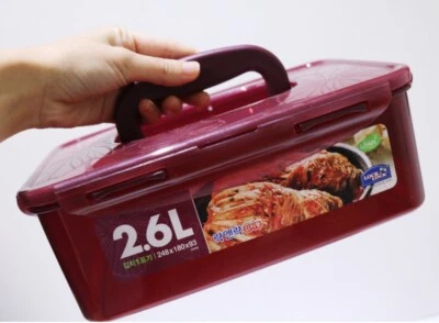 Bis Free Korean Lock & Lock Wine Color Vacuum Airtight Kimchi Container 2.6L - Image 1 of 4