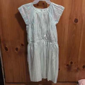 Oshkosh Girls Metallic Pleated Flutter Party Dress - 14 - NWT - Picture 1 of 6