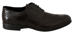 DOLCE & GABBANA Shoes Brown Leather Broques Oxford Wingtip EU35.5/ US5 RRP $700  - Picture 1 of 9