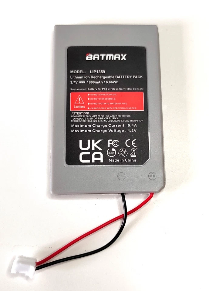PlayStation 3 PS3 Controller Replacement Battery LIP1359 1800mAh 3.7v - Image 1 of 1