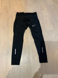 Nike Running Dri Fit Black Leggings Sz L - - Picture 1 of 5