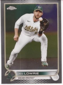 2022 TOPPS CHROME BASE SET -  # 140 - JED LOWRIE - OAKLAND ATHLETICS - Picture 1 of 1