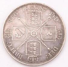 1887 Great Britain silver Florin Queen Victoria Jubilee nice EF+
