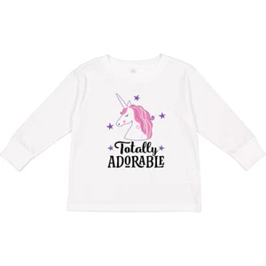 Inktastic Girls Daughter Unicorn Toddler Long Sleeve T-Shirt Clothes Outfit Dark - Picture 1 of 7