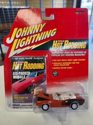 Johnny Lightning Popular Hot Rodding 1971 Hemi Cuda 440 White Lightning - Image 1 of 3