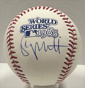 KC Royals GEORGE BRETT Signed MLB 1985 World Series LOGO Baseball AUTO - JSA