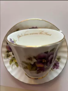 Vintage Carper Tree English Bone China Teacup & Saucer Mint Condition - Picture 1 of 4