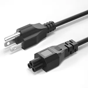 Black 3 Prong 3 Pin AC Power Cord Cable Charge Adapter for PC Laptop PS3 PS4 TV - Picture 1 of 1