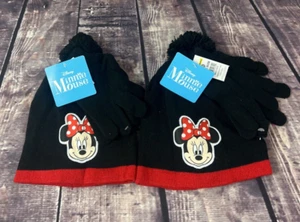 Lot Of 2 - Minnie Mouse Hat And Gloves Set-NEW WITH TAGS - Picture 1 of 9