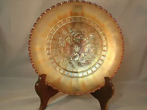 Vintage Carnival Glass Dugan Windflower Ice Cream Bowl 7 3/4" - Picture 1 of 4