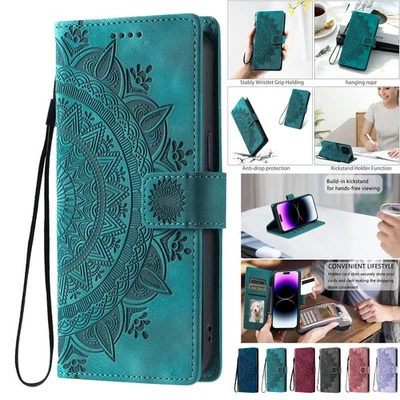 For Motorola MOTO G86 G56 Edge 60 Pro Leather Flip Card Slots Wallet Case Cover - Image 1 of 4