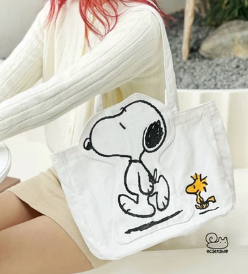 Bolso de Hombro de Lona Snoopy - Lindo Bolso de Dibujos Animados, Cartera de Estudiante de Gran Capacidad Foto 1 de 4