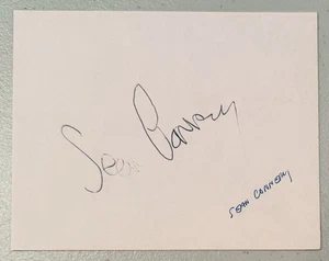 Página de álbum 4x5 autografiada firmada por Sean Connery carta completa SWAU James Bond - Imagen 1 de 2