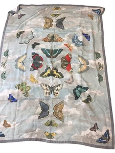JOHN DERIAN Designers Guild Butterfly Throw 100% Linen Sofa Armchair Decorati HA - Picture 1 of 6