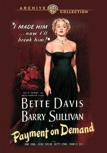 Payment on Demand DVD Bette Davis Barry Sullivan Richard Anderson Curtis