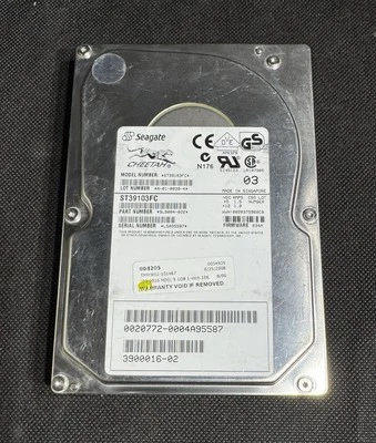 Sun 390-0016 9.1GB 3.5" 10K RPM Fibre Channel HDD, Seagate ST39103FC FC-AL - Image 1 of 4