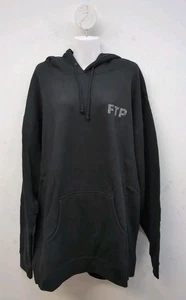 FTP Langarm Strass Kordelzug Logo Pullover Hoodie Gr. 3XL schwarz - Bild 1 von 8