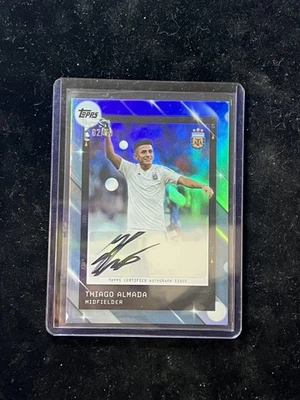 Thiago Almada 2024-25 Topps Focus Argentina Team Set Argent Auto Sky Blue /99 - Image 1 of 2