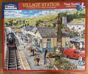 Rompecabezas White Mountain 1000 piezas - Village Station - ¡COMPLETO! - Imagen 1 de 3