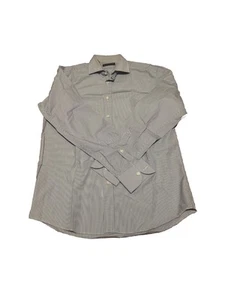 Ralph Lauren Made in Italy Button Up Shirt Mens 15 1/2 Plaid Blue 100% Cotton - Picture 1 of 7