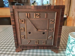 Art Deco Wood Chiming Mantle Clock - Picture 1 of 7