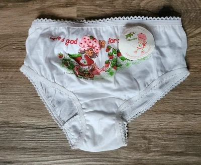 1981 Strawberry Shortcake NOS Girls Panties  American Greetings White 12 - image 1 of 4