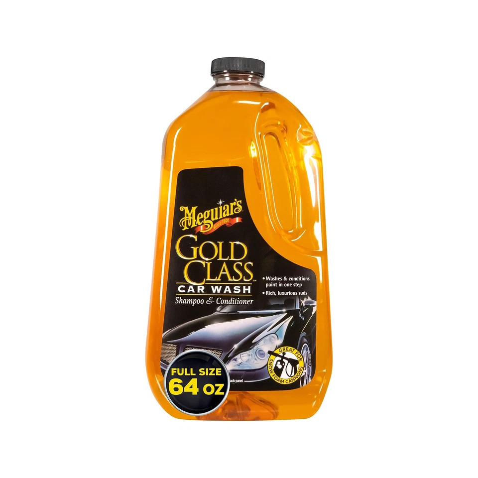 Meguiar's G7164 Gold Class Car Wash Premium Formula Shampoo Conditioner 64 Oz.