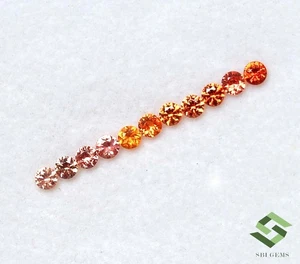 3 mm Natural Orange Sapphire Round Diamond Cut Lot 11 Pcs 1.53 CTS Loose Gems - Picture 1 of 6