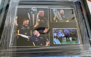 Luke Littler **HAND SIGNED** Framed display ~ FULL AUTOGRAPH ~ See Proof - Picture 1 of 3
