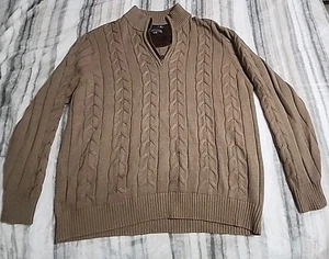 Johnston Murphy Pullover Herren XL Braun 1/4 Zip Strick Langarm. - Bild 1 von 8