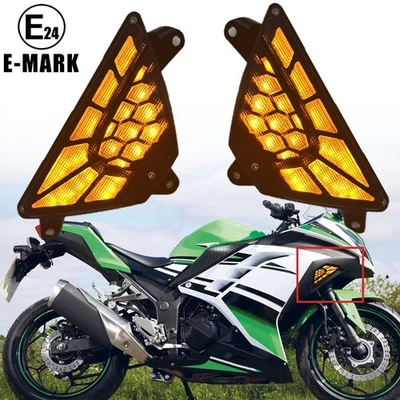 Luces LED de señalización de giro para KAWASAKI NINJA 250 300 400 650 1000 Ninja ZX6R ZX4R Foto 1 de 4