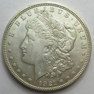 1921-D Silver Morgan Dollar -ABT UNC- (#109Q) - Picture 1 of 2