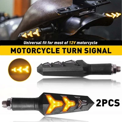 2X Flowing LED Turn Signals Light For BMW F650 F650CS F650GS S1000R Front & Rear - Image 1 of 4