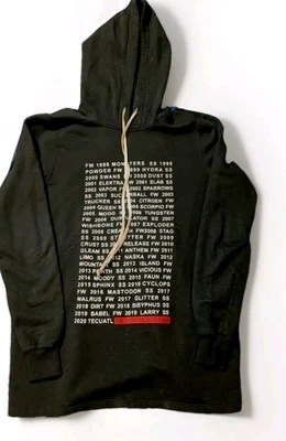 Moletom com capuz RICK OWENS DRKSHDW FW2020 estampa gráfica masculino grande extra alto - Imagem 1 de 4