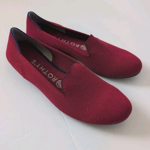 Rothy’s Women’s “The Loafer” Shoes Size 7 Round Toe Red Flat Comfort Slip on - Picture 1 of 8